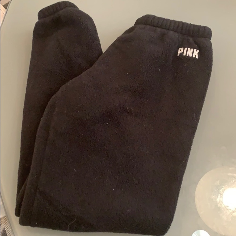 Fleece Pink Victoria’s Secret black sweatpants sm
